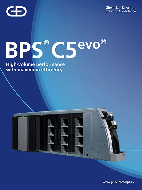 Datasheet Contabanconote/Selezionatrice G+D BPS C5evo Giesecke & Devrient